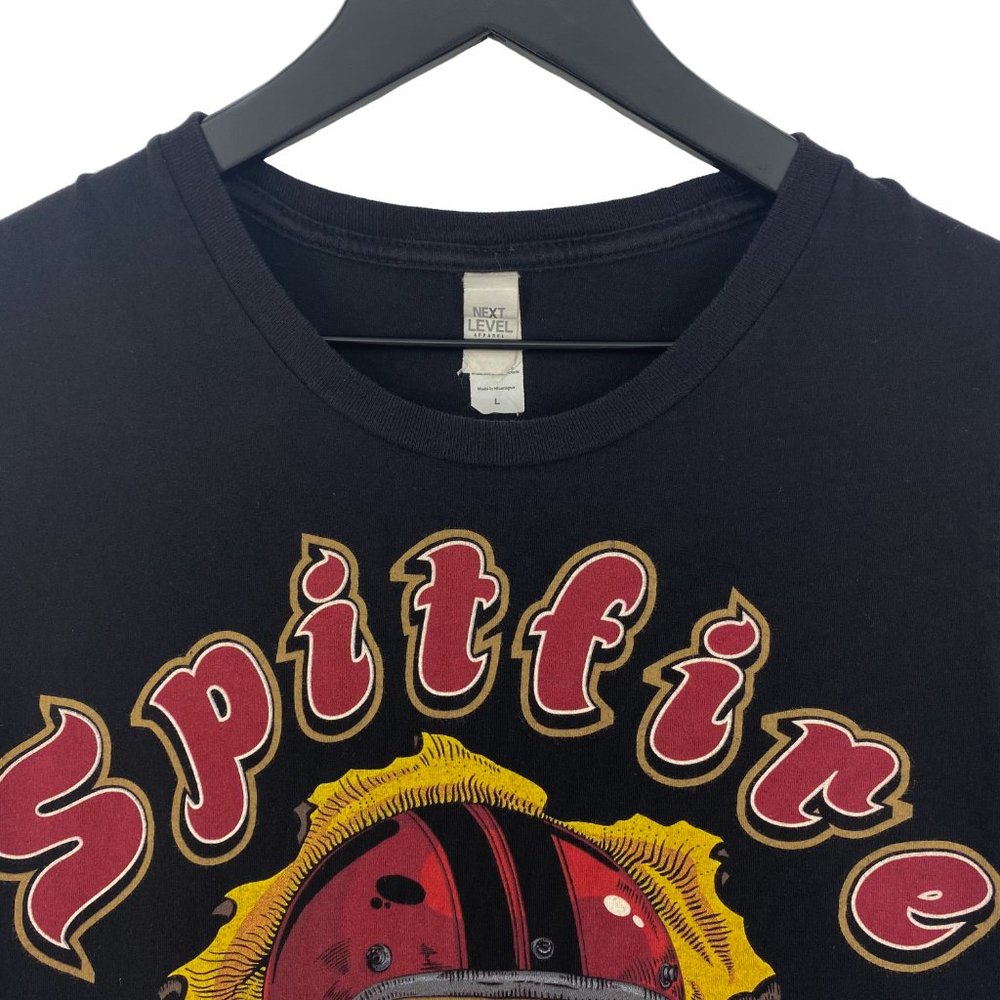 CALIFORNIA SPITFIRE MOTORCYCLES Skull Graphic Black Short Sleeve Tee Size L - Picture 6 of 16